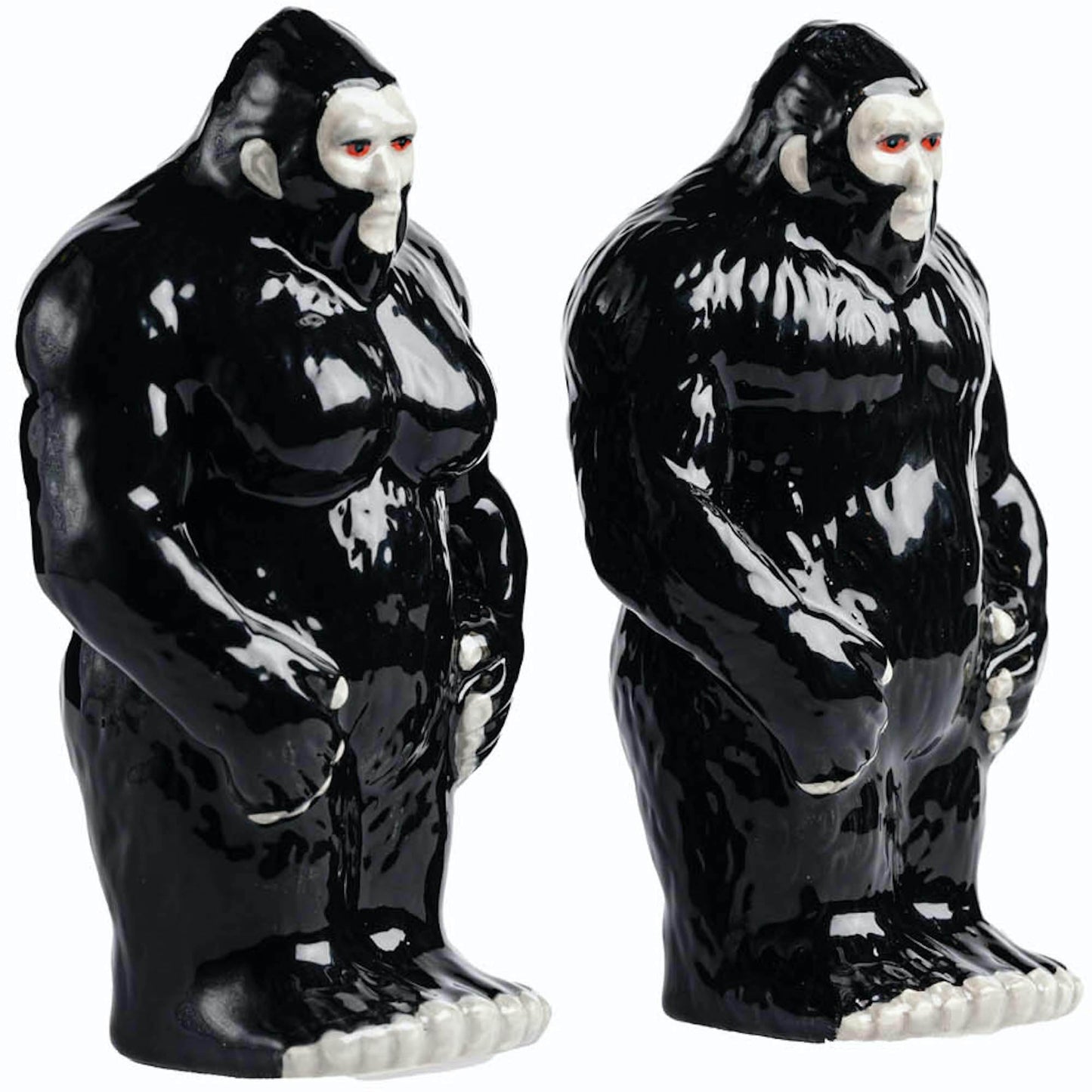 Bigfoot Ceramic Salt and Pepper Shaker Set – Unique Funny Big Foot Sasquatch Gifts for Adults Men and Women – Novelty Gag Cryptid Gifts for White Elephant Party