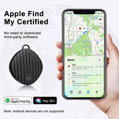Air Tracker Tags 4 Pack, Bluetooth Item Finder Compatible with Apple Find My (iOS Only), Key Finder & Luggage Tracker with Left Behind Alerts, Lost Mode & Replaceable Battery
