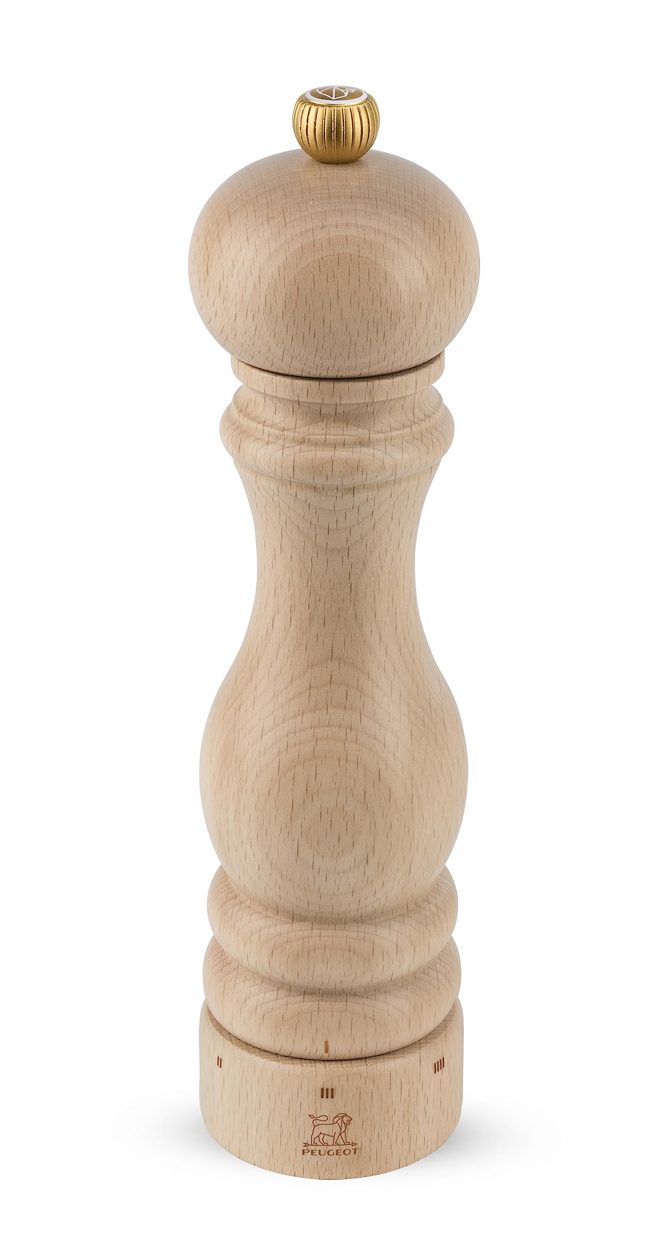 PEUGEOT - Paris u'Select Salt Mill 22 cm- 9 in- 6 Predefined Grind Settings - Powdered Salt Innovation, Zirlion Mechanism - PEFC-Certified Wood - Made in France - Natural