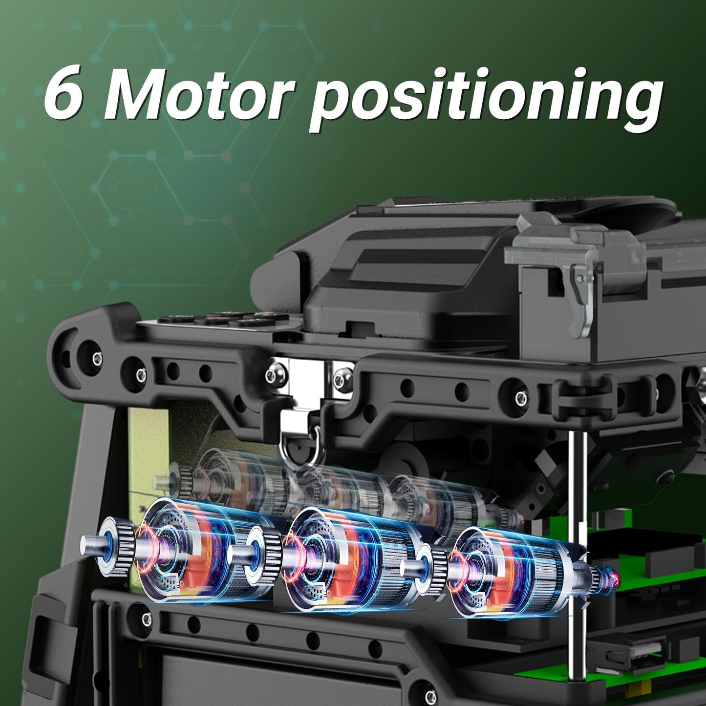 Komshine FX39 Fiber Fusion Splicer 6 Motors Core Alignment Splicing with Extra Electrodes, SM OTDR 1310/1550nm 32dB with VFL, 7 Wavelengths Power Meter, Optical Light Source