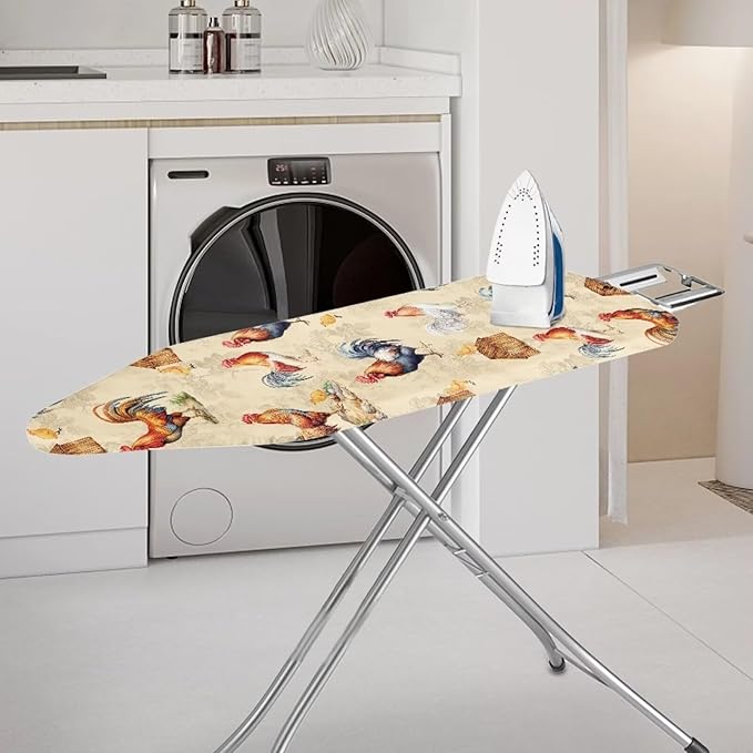 GLENLCWE Rooster Ironing Board Cover, 54x15 inches, Animal Print Ironing Board