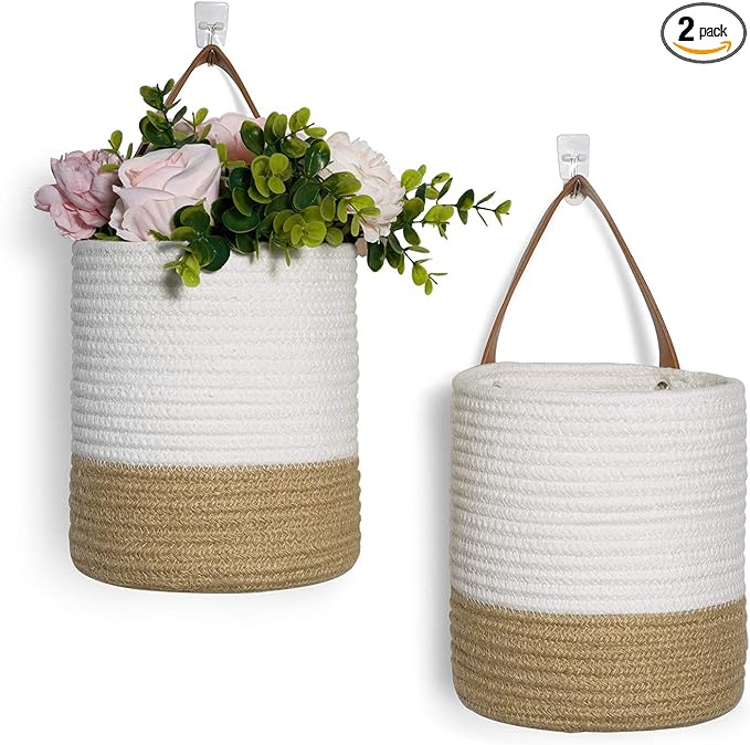 Goodpick 2pack Jute Rope Hanging Basket