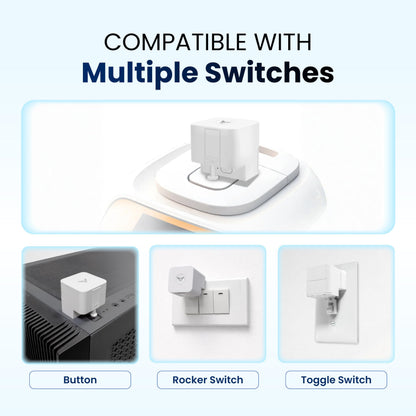 Osprey.Life Smart Fingerbot Button Pusher (Bluetooth) – No Wiring, Supports Button/Rocker/Toggle Switch, App & Timer Control, Add Gateway for Alexa & Google, White
