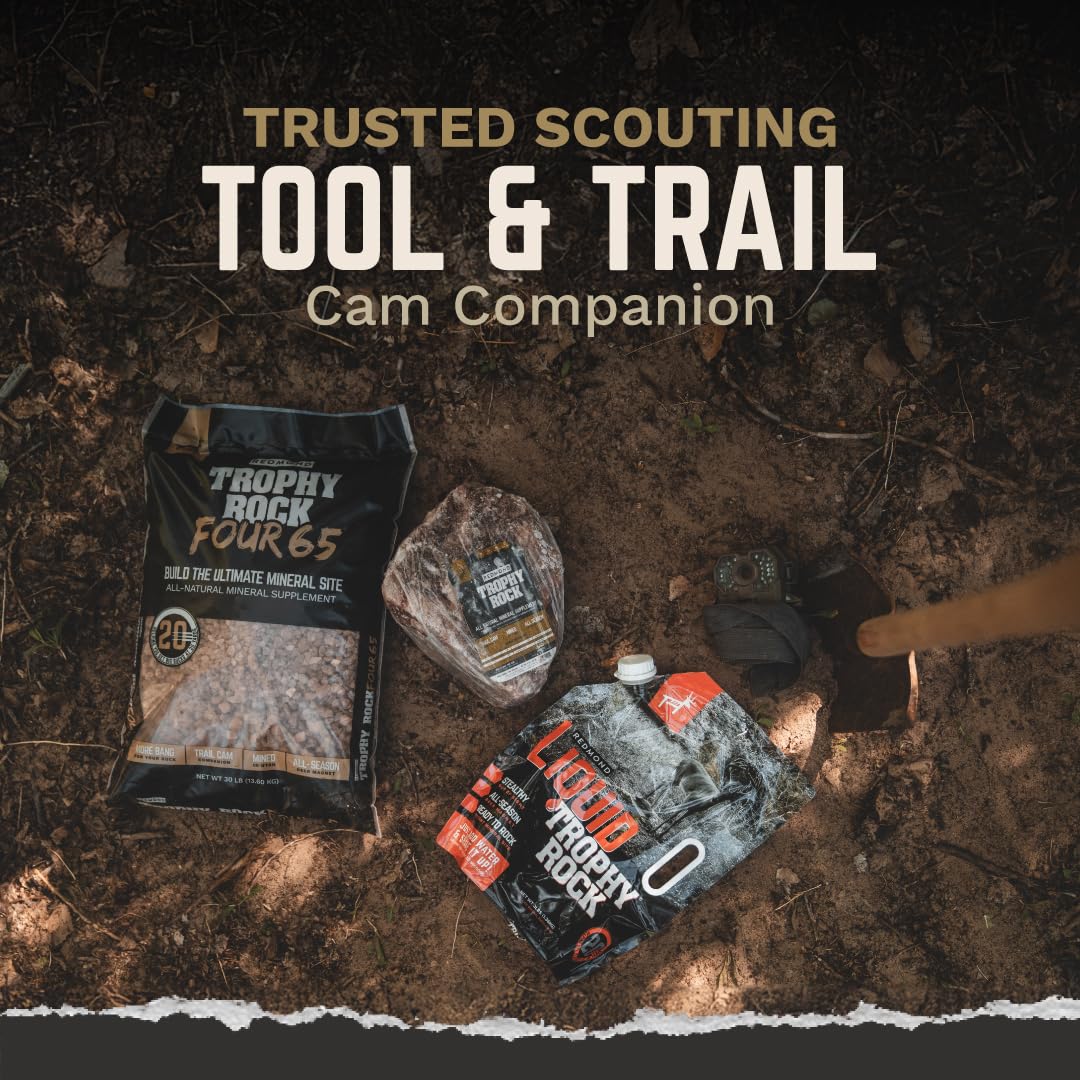 TROPHY ROCK Redmond All-Natural Mineral Rock/Salt Lick, Attract Deer and Big Game 12 pounds