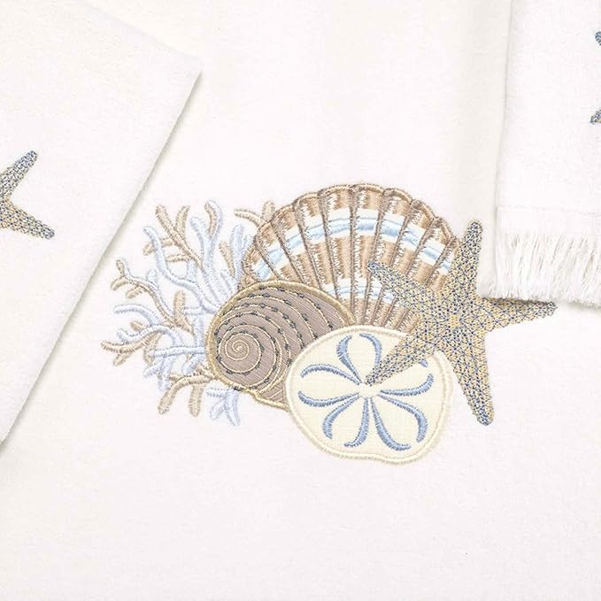 Avanti Linens - 3pc Towel Set, Soft & Absorbent Cotton, Coastal Home Decor