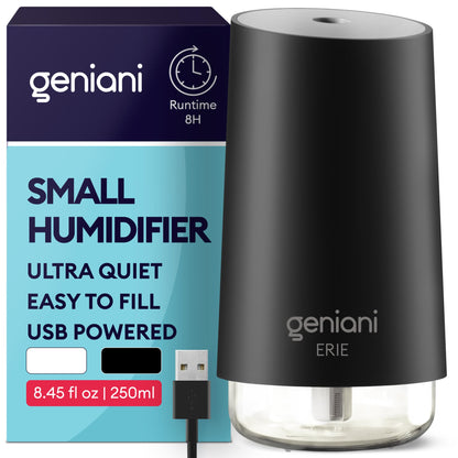 GENIANI Ultrasonic Cool Mist Humidifier for Bedroom, Large Rooms, Home, 4L - Easy Fill & Clean Humidifier for Plants w/Auto Shut-off, 40H Runtime - Quiet, Top Fill Air Humidifier