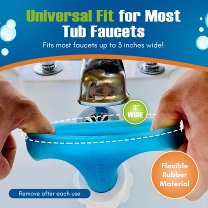 Rinseroo Ultra-Flex Slip-on Dog Shower Hose Adapter, Portable Hose Attachment with Sprayer Pet Shower Head Attachment Tub Spout 5 Foot Hose, No Installation for Quick Rinsing