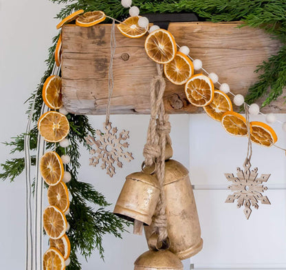 Wooden Snowflakes Christmas Ornaments 16Pcs Tree Hanging Decorations Rustic Wood Crafts