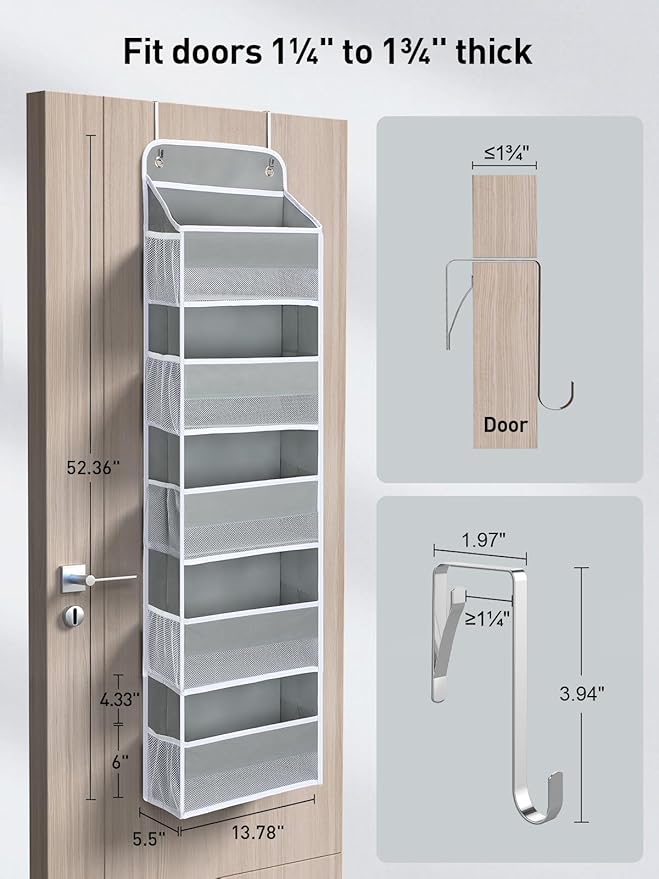 Yecaye 2 Pc Over The Door Organizer