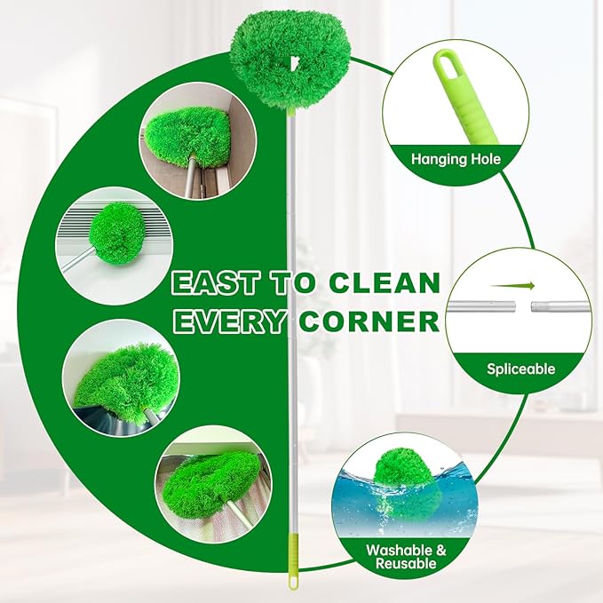 Ceiling Fan Cleaner Duster Reusable Microfiber Ceiling Fan Blade Cleaner