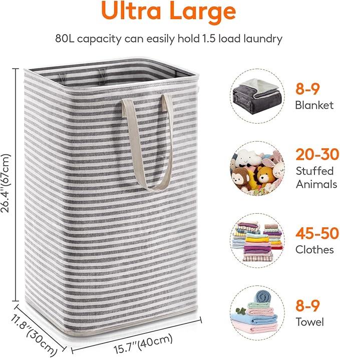 Lifewit 1 Pack Laundry Hamper Large Collapsible Laundry Baskets, Freestanding