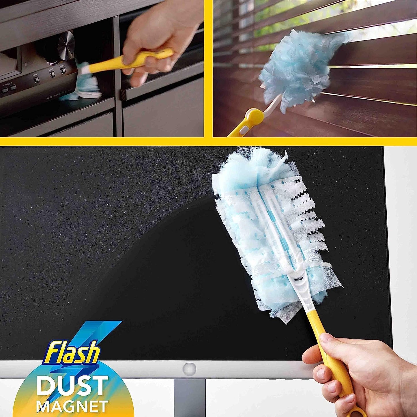 Flash Duster Dust Magnet Refills, Trap & Lock Away Dust, Dirt, Hair & Allergens In No Time, 25 Dusters (5x5)