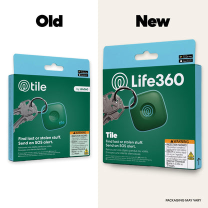 Life360 Tile - Bluetooth Tracker, Keys Finder and Item Locator for Keys, Bags and More. Phone Finder. Both iOS and Android Compatible. 1-Pack (Green Surf)
