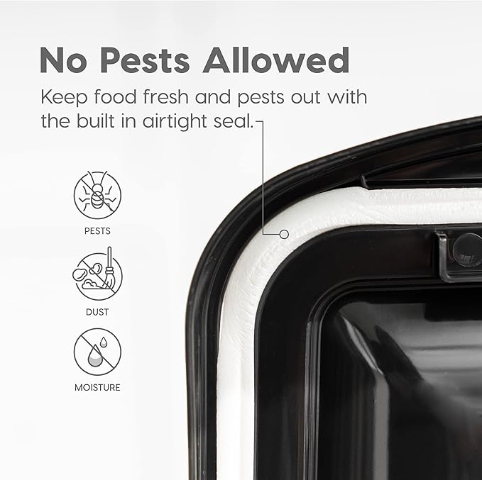 IRIS USA Airtight Dog Food Storage Container, WeatherPro, Removable Wheels