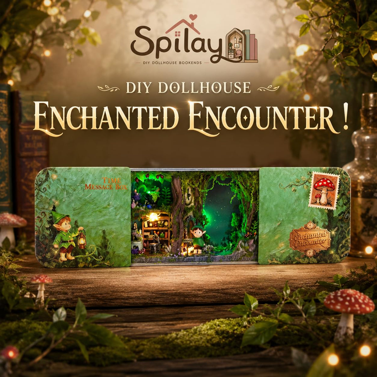 Spilay DIY Miniature House Kit for Adults, Miniature Dollhouse Kit