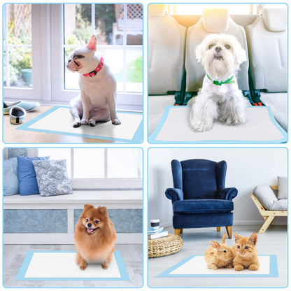 RCruning-EU 100 PACK Puppy Training Pads for Dog Pet Pee Absorbent Toilet Pee Wee Mat Anti Slip Leakproof (100 PACK-45 * 33CM)