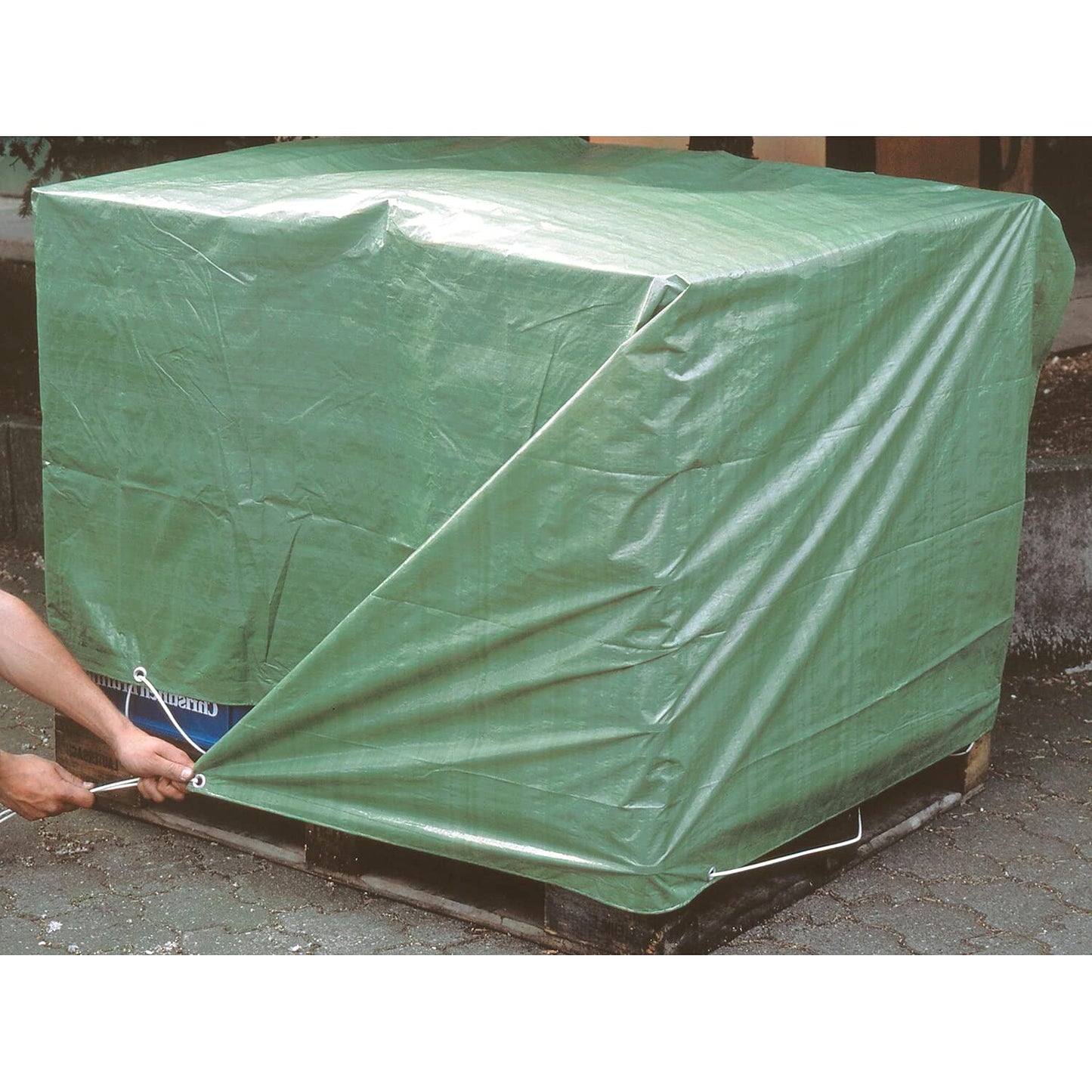 3 x 4 m Green Tarpaulin Waterproof Heavy Duty Tarp Sheet Cover, Groundsheet - Waterproof, Weatherproof, Frost-Resistant, UV Protection, Universal, Multipurpose, Reinforced Eyelets