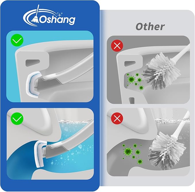oshang 28 Count Toilet Brush Refills, Toilet Refill Pads, Disposable Toilet