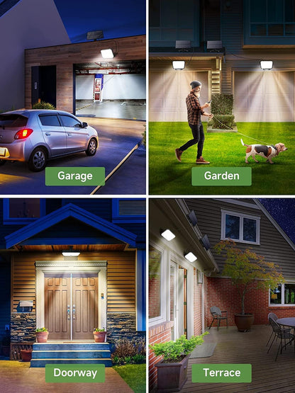 One Fire Solar Lights Outdoor, 468LED+2000LM Super Bright Solar Security Lights with Motion Sensor, 3 Modes Garden Lights Solar Powered Waterproof IP65