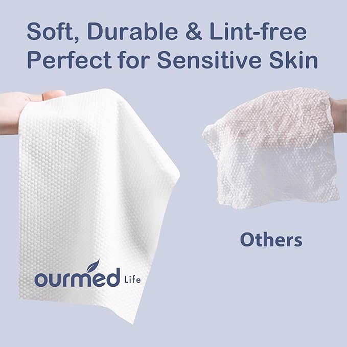 Ourmed Life Compressed Towel Tablets, Individually Wrapped Disposable Face