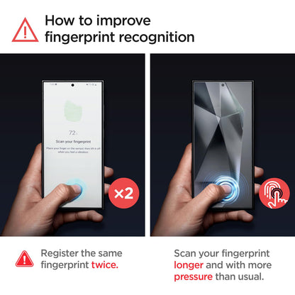 Spigen Tempered Glass Screen Protector [GlasTR EZ Fit] designed for Galaxy S25 Plus | Galaxy S24 Plus [Case Friendly] - 2 Pack