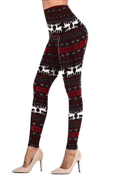 Uaderize Soft Leggings for Women Black Christmas Legging Pants Plus Size Grinch Sweaters Dress 2XL