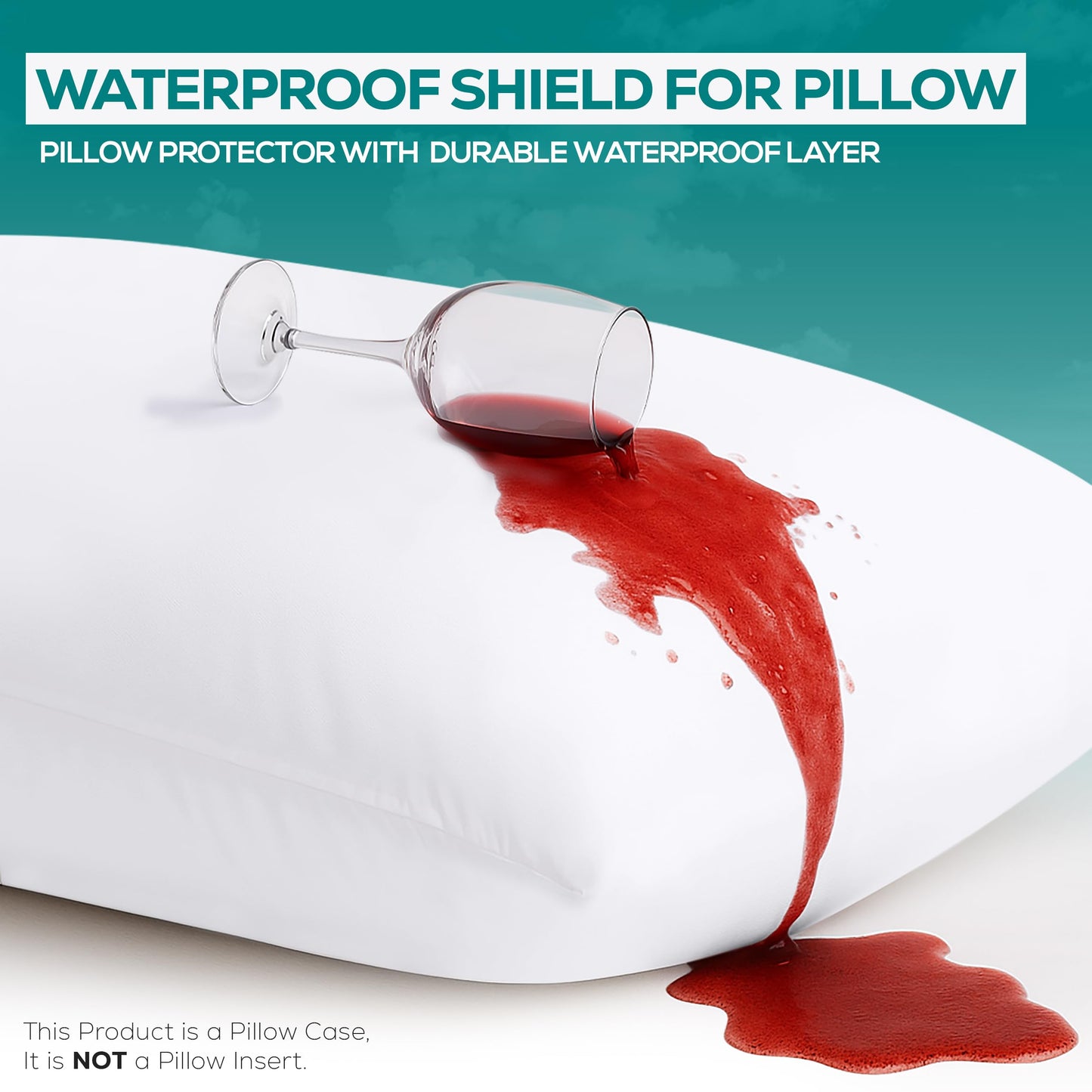 Set of 4 Pillow Protectors with Zipper Queen Size, Bed Bug and Dust Mite Proof Pillow Covers, Ultra Soft Pillow Encasements, Moisture Wicking and Waterproof Pillow Cases by Utopia Bedding (White)