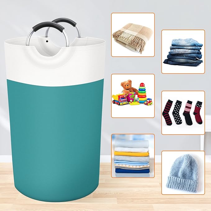 BlissTotes 90L Laundry Basket, Freestanding Laundry Hamper, Collapsible Dirty