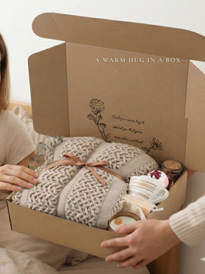 CASTATEO Cozy Care Package for Women – Warm & Comforting Thinking of You Gift Box for Birthday,BES Friend Gift, Get Well Soon, Sympathy, Self Care,Cancer Care & Encouragement(TAN)
