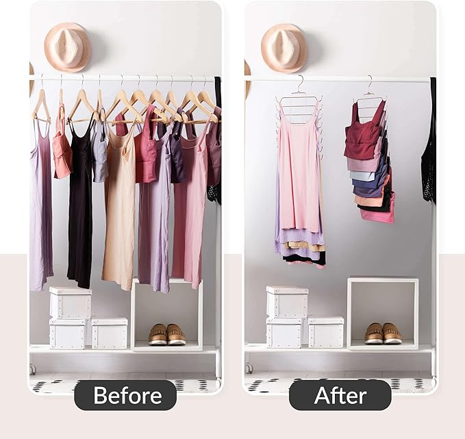 ZEDODIER 3 Pack Tank Top Hanger Space Saving, Bra Hangers