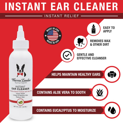 Warren London Puppy Gift Box - Complete Puppy Care Set - Includes Hydrating Butter, 2-in-1 Shampoo, Cologne, Grooming Bath Brush, Ear Cleaner and Nail File for New Pet Owners