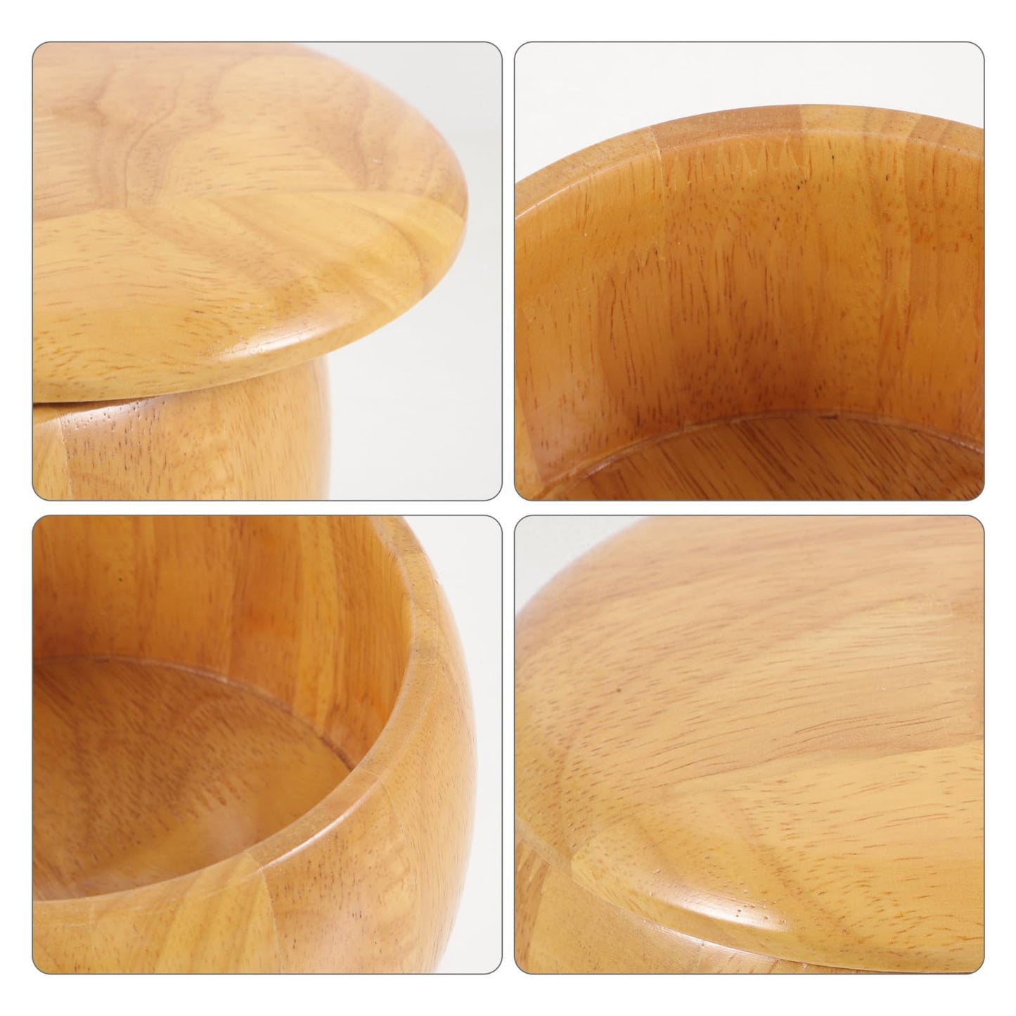 2pcs Go Chess Pieces Storage Wooden Chess Pieces Bowl Lid Go Jar Storage Container Pot