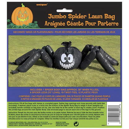 Spooktacular Spider Lawn Bag Decor (Pack of 32) - 30" x 70" - Giant Black & White Bag - Perfect Halloween Display