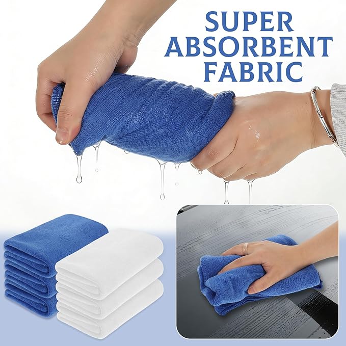 6 Pcs Extra Large Microfiber Cleaning Cloth Reusable Microfiber Towels Thick