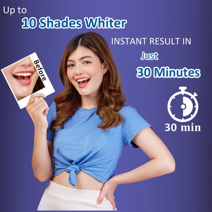 MySmile Teeth Whitening Strips 14 Treatments, Non-Sensitive Formula, Non-Slip 28 Whitening Strips for Sensitive Teeth, Fast Whitening, Safe Whitener for Smokers, Coffee Drinkers, Yellow Stains