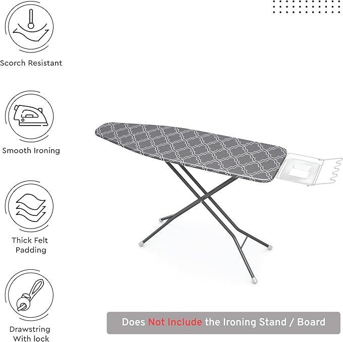 Encasa XO Ironing Board Cover and Pad 54"x18"
