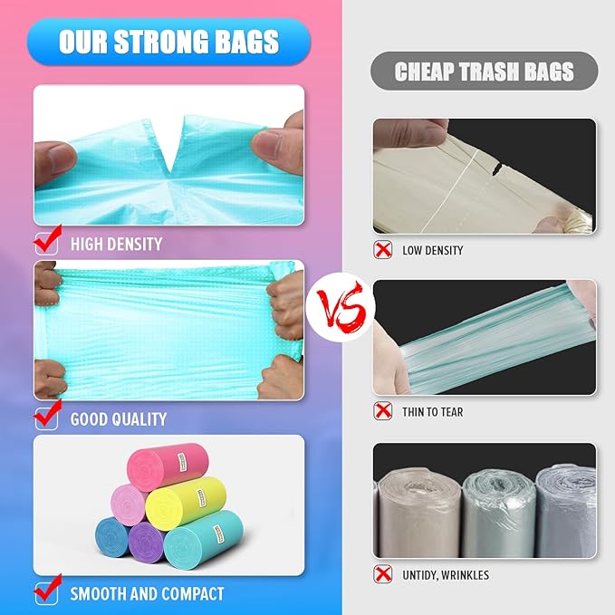 150 Count 4 Gallon Small Trash Bags