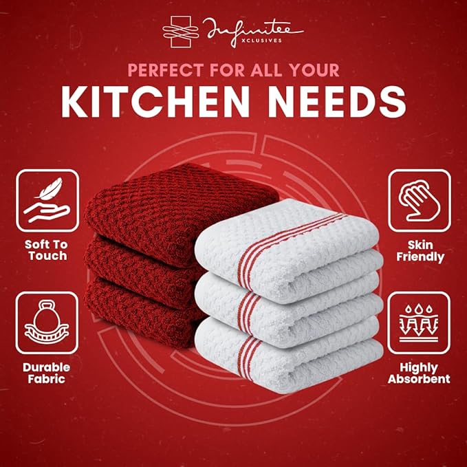 Infinitee Xclusives 100% Cotton Kitchen Towels