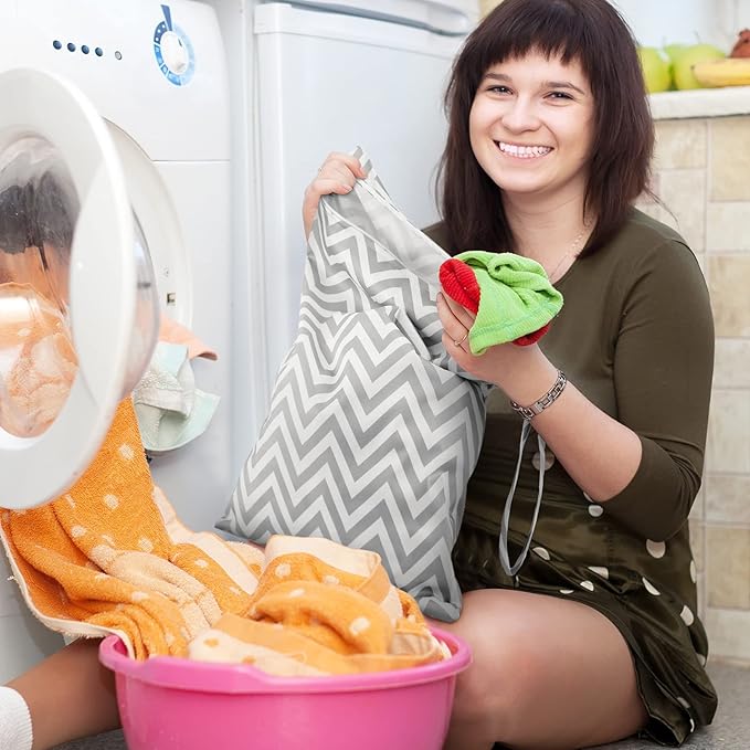 Shappy 2 Pcs Large Travel Laundry Bag Washable Waterproof Wet Dry Large Dirty