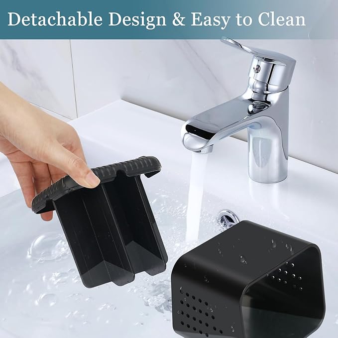 Black Toothbrush Holders for Bathrooms, Kids Electric Toothbrush and Toothpaste