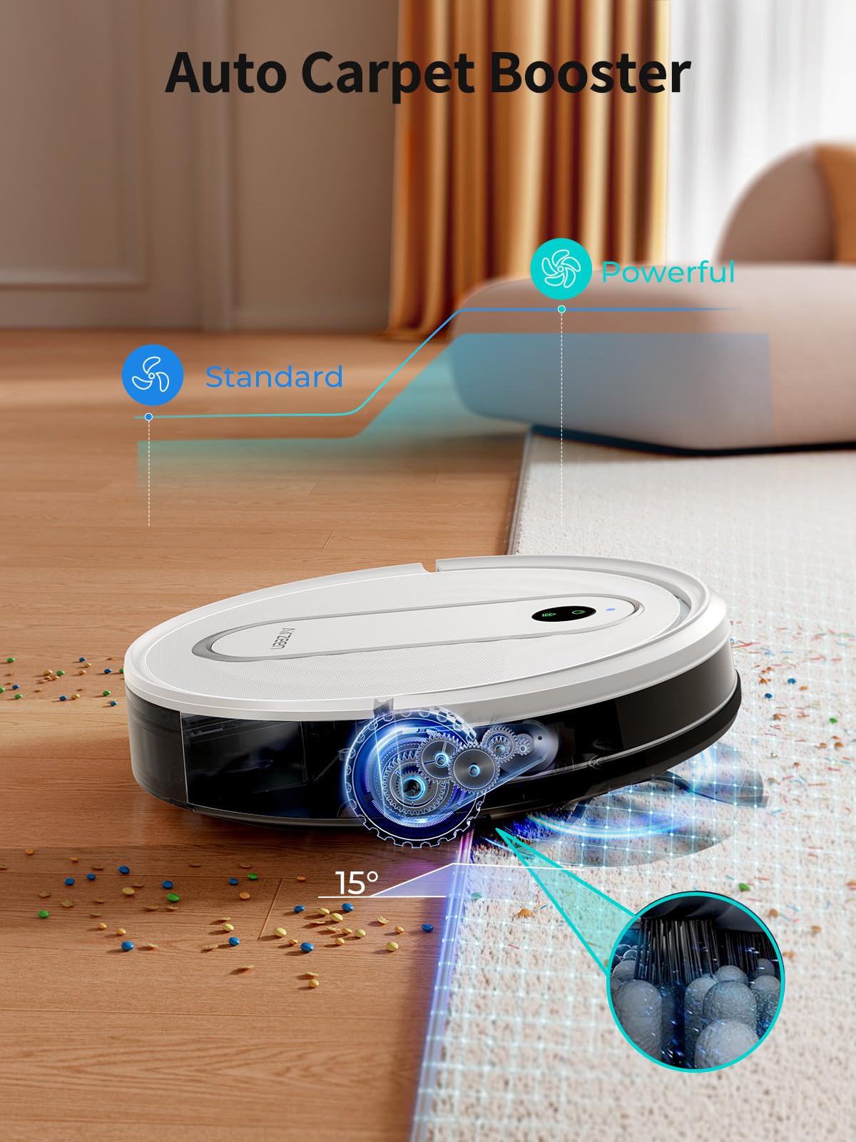 Robot Vacuum and Mop - 4000Pa Powerful Suction, APP/Alexa Control, 3-in-1 Cleaning Solution with Auto Self-Charging, Perfect for Pet Hair, Carpets, and Hard Floors