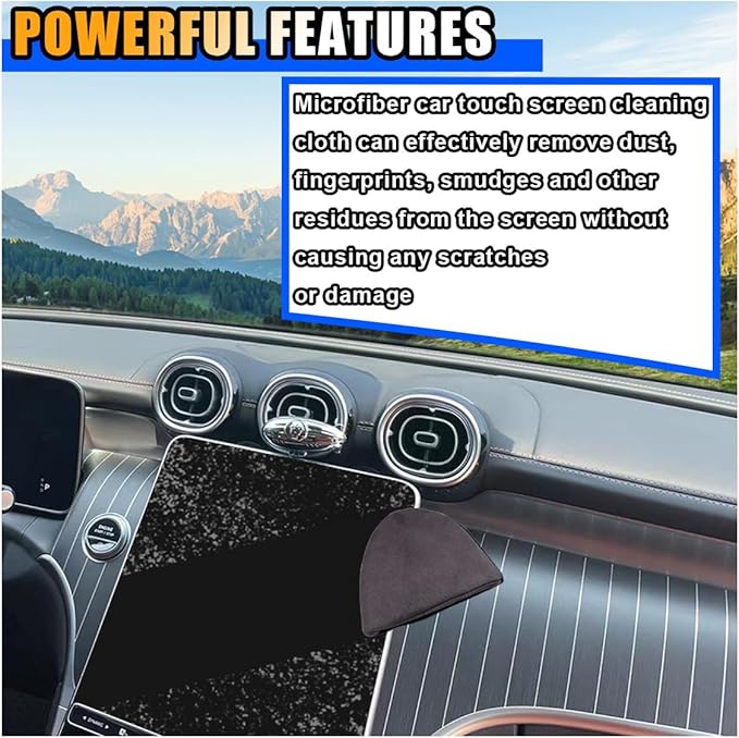 Triangle Car Touch Screen Cleaner Cloth, Microfiber Cleaning Pad Car Cleaning