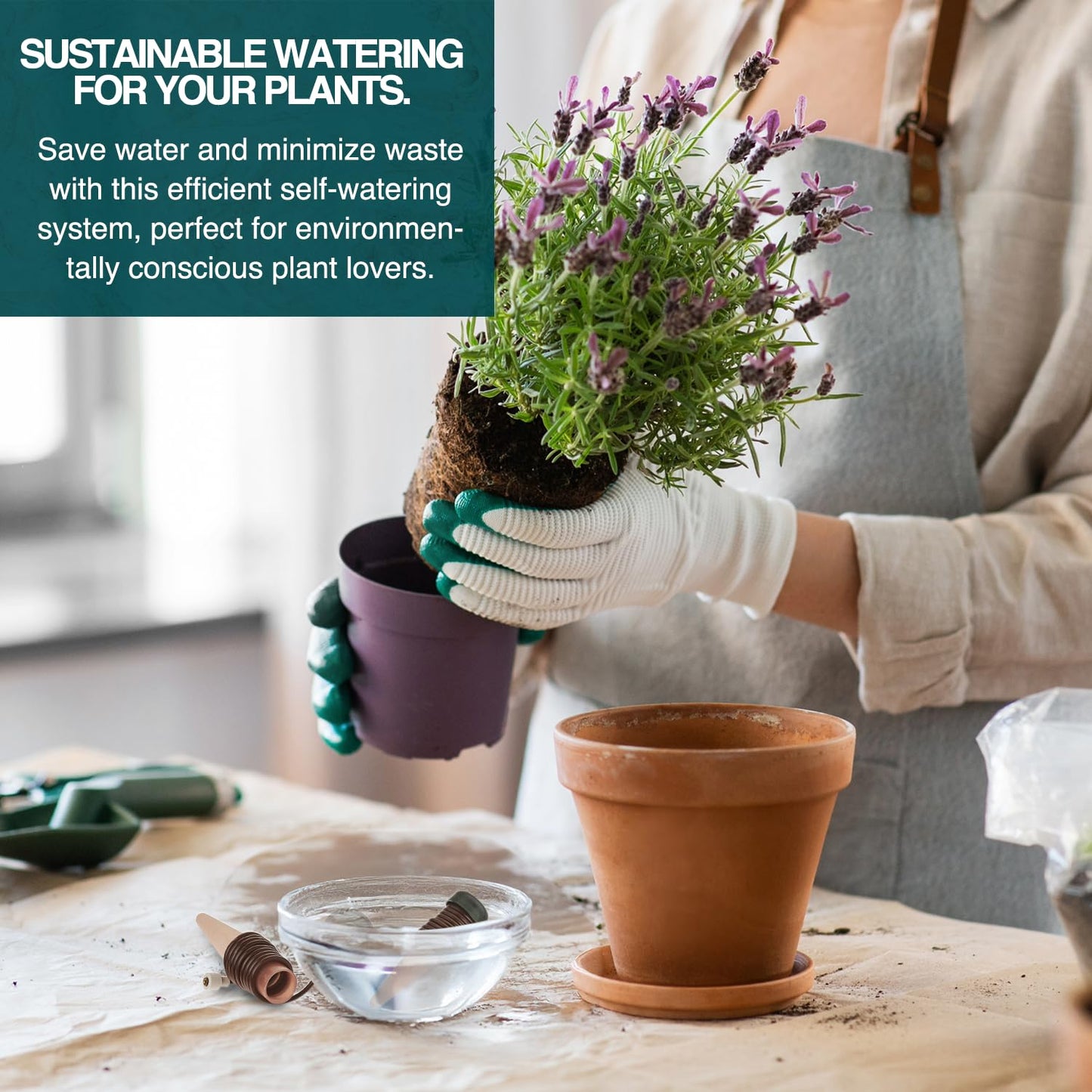 Blumat Classic Plant Watering Stakes - Self-Watering Insert for Indoor and Outdoor Plants - Automatic Slow Release Irrigation System for Potted Plants - Houseplant Care Device (6 Pack)