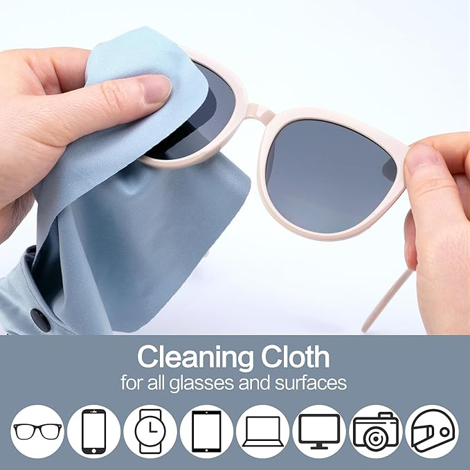 Vemiss 6 Pack Microfiber Glasses Cleaning Cloth, Wipes Lens Eyeglasses & Screens