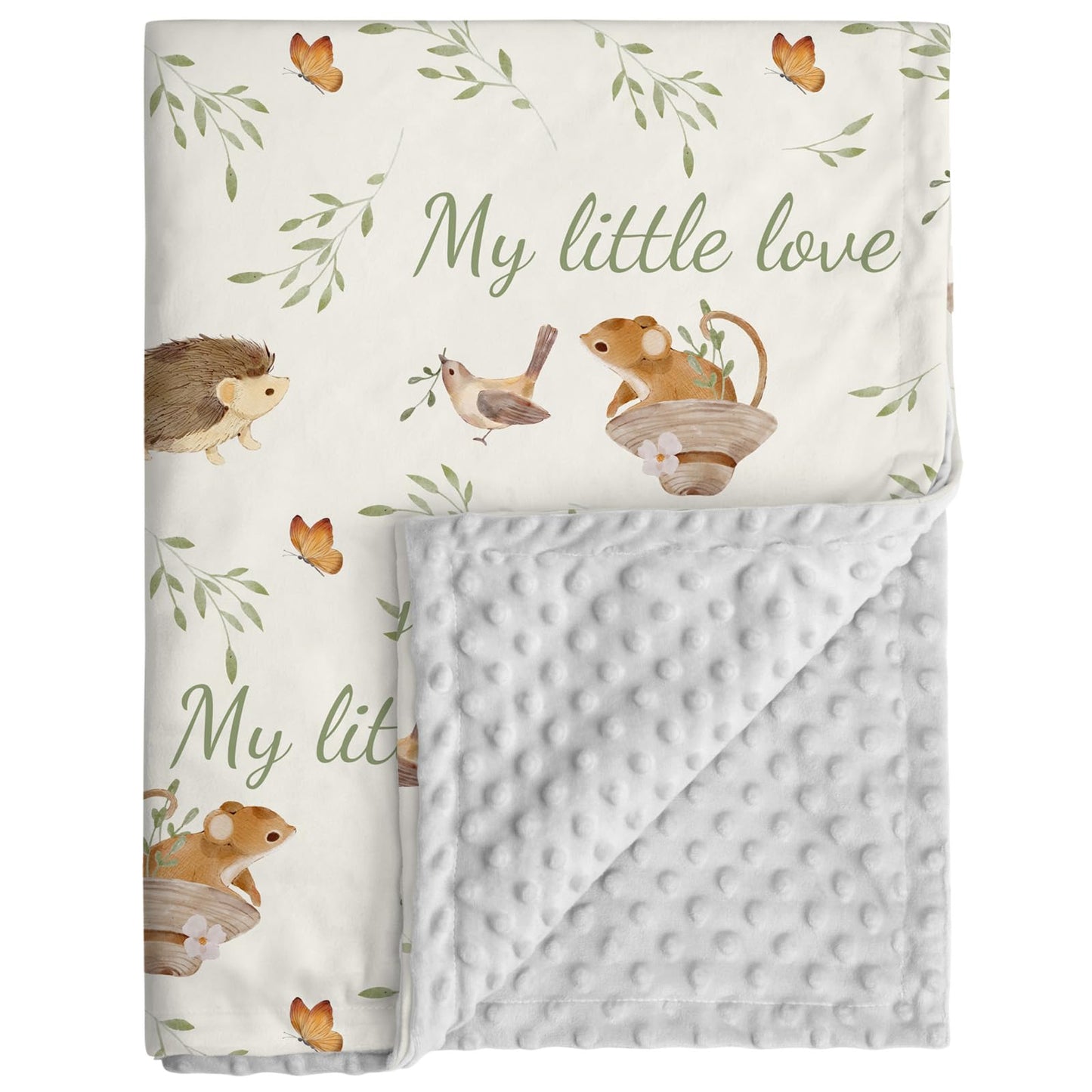 CIVARUA KIDS Baby Blankets for Newborn - Nursery Minky Blankets Super Soft for Boys Girls, Infant Toddler Blanket with Double Layer Dotted Backing for Baby Crib Stroller, 30 x 40 Inch, Animal World