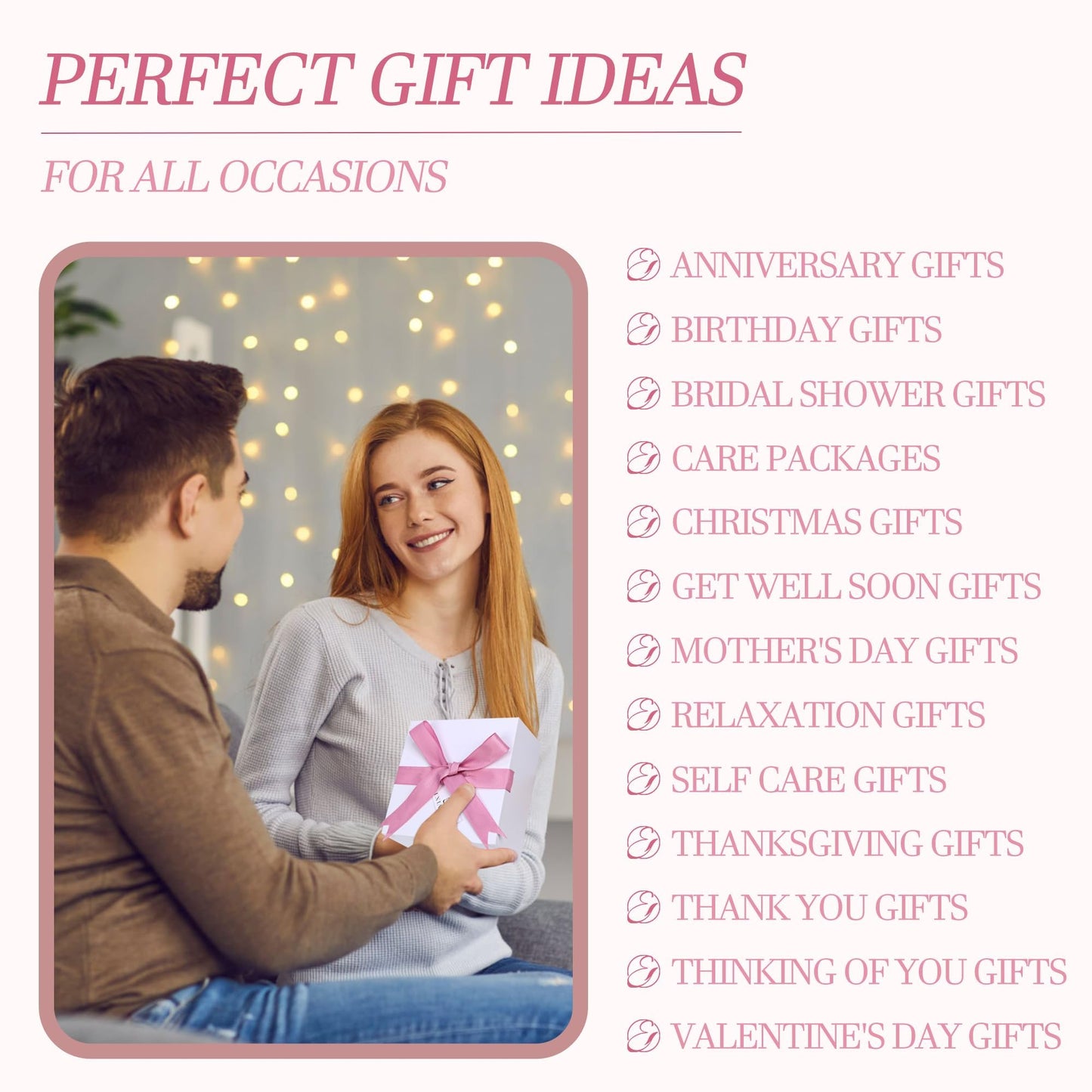 EXTALOW Spa Gifts for Women Bath and Body Gift Baskets Mothers Day Gift Rose Home Spa Set Self Care Gifts for Mom Sister Her Wife Birthday Gifts for Women Spa Kit Care Package Thank You Gift