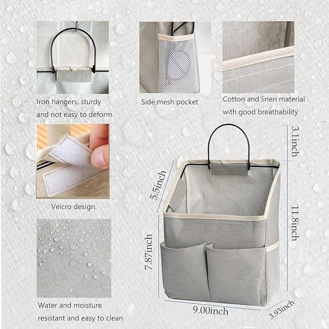 2 Pack Wall Hanging Storage Bag, Wall Hanging Organizer