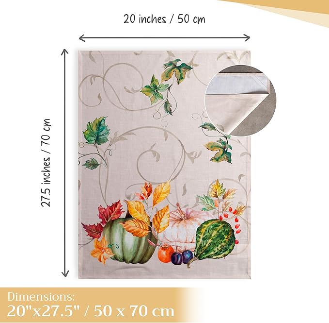 Maison d' Hermine Kitchen Towels Set of 3 100% Cotton 20" x 27.5" Reusable