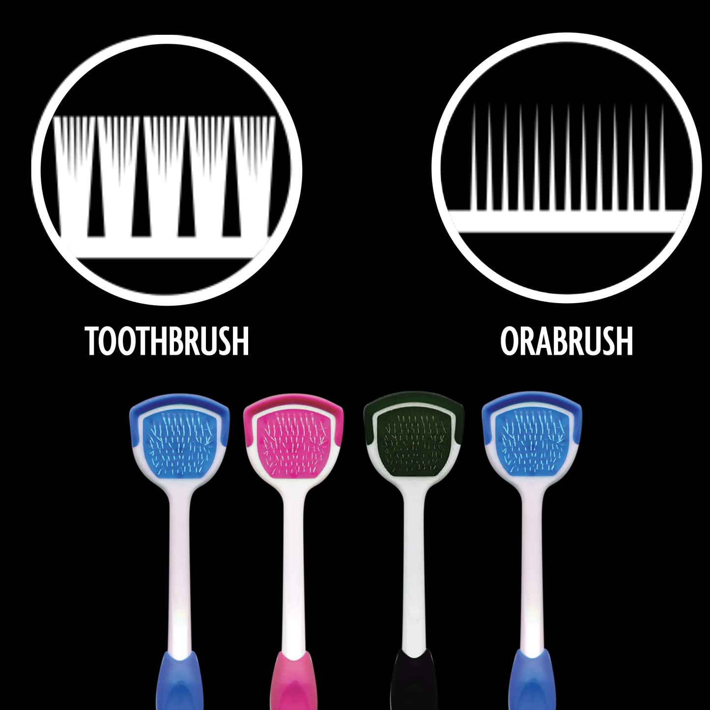 Orabrush Tongue Scraper, Multi, 4 Count