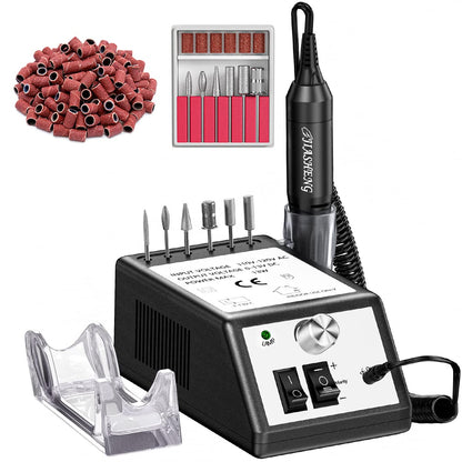 20000RPM Electric Nail Drill Professional Nail File Drill Acrylic Nails Kit for Manicure Gel Nail Polish Remover with 1 Pack of Sanding Bands(Pink)